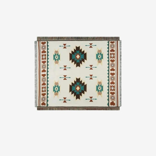 Tapis de Plage Coloré Plaçable avec Franges - LuxeStyle
