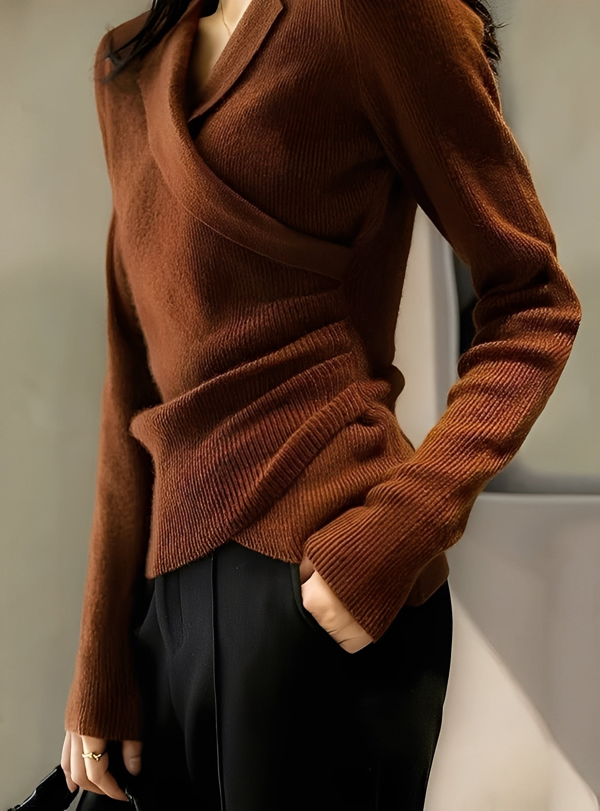 Pull Femme Laine Douillette Classique Hiver
