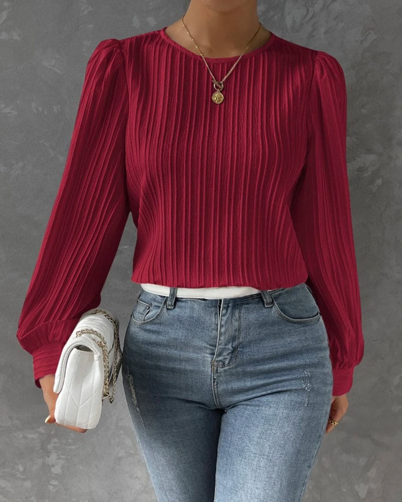 Chemise Élégante à Manches Bouffantes - LuxeStyle