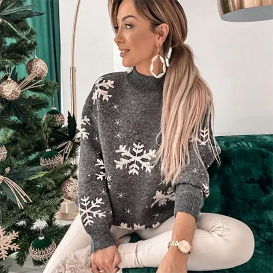 Pull Femme Hiver Festif Rouge - luxestyle