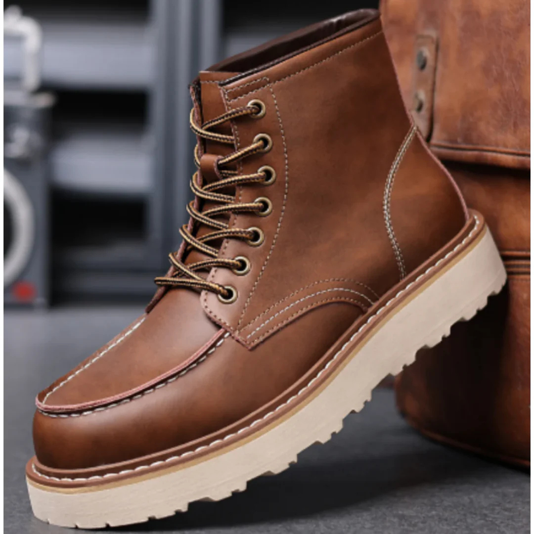 Bottes Hiver Chaussures Lacets Cuir - luxestyle