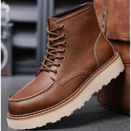 Bottes Hiver Chaussures Lacets Cuir - luxestyle