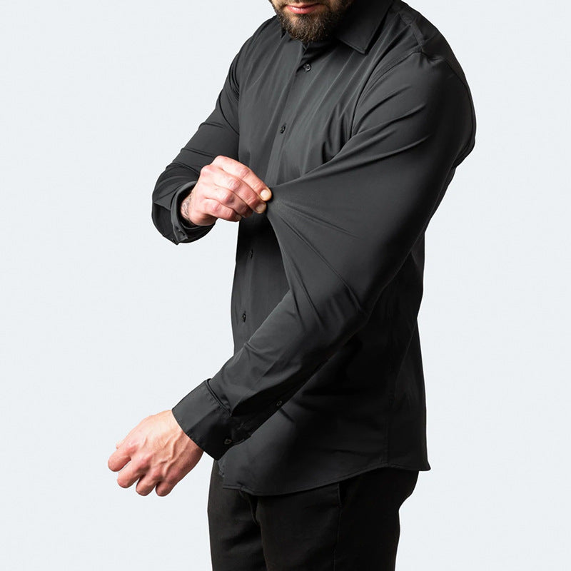 Chemise Homme Noir Slim Fit - LuxeStyle