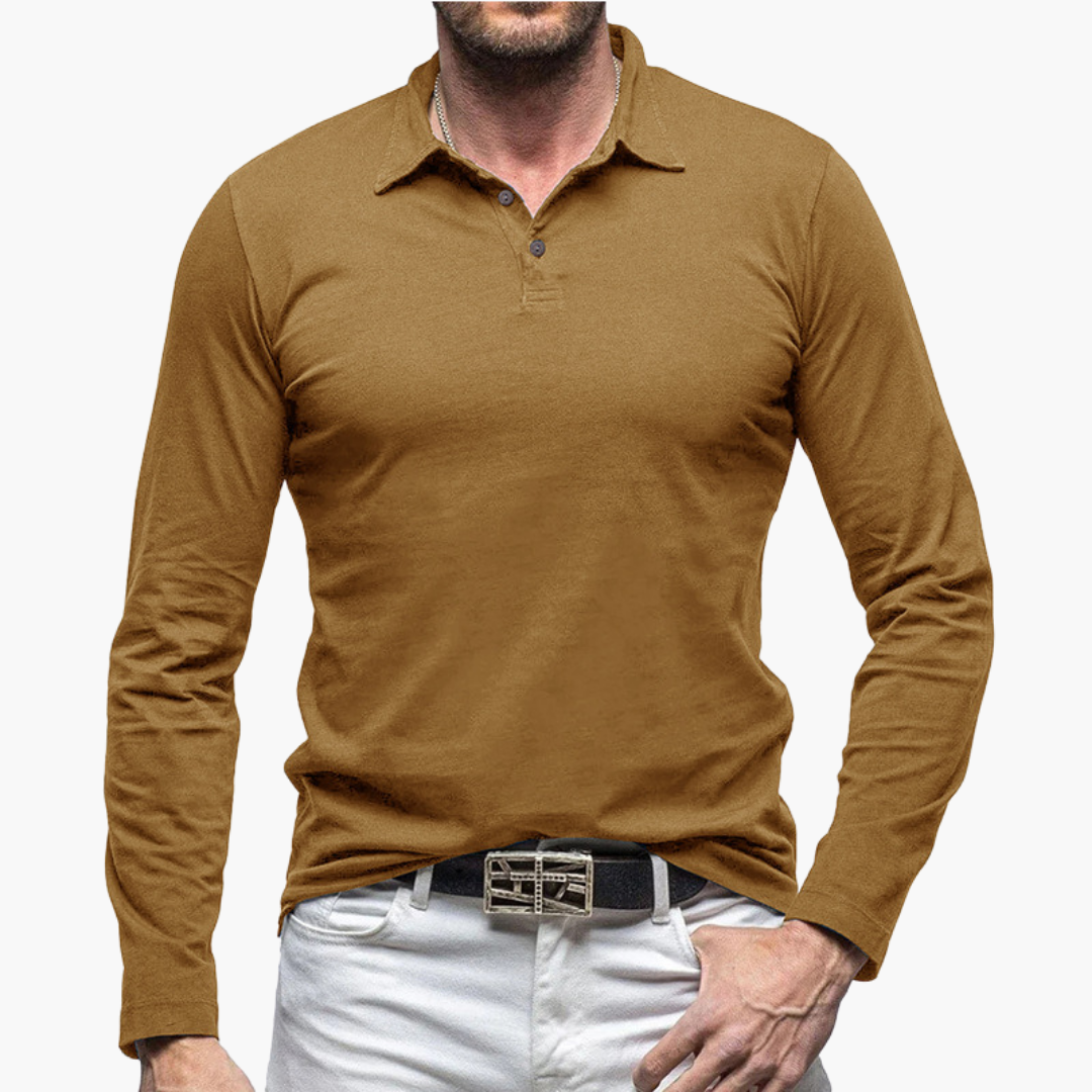 Polo Homme Élégant à Manches Longues
