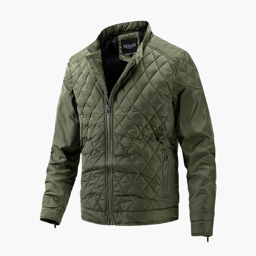 Veste parka noir épais pour homme zippée