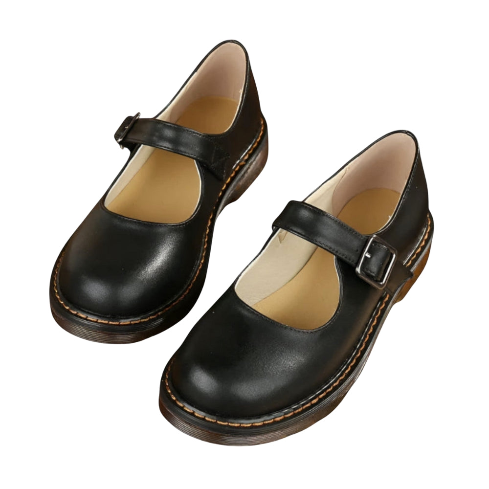 Chaussures Féminines Talon Bas et Bout Rond