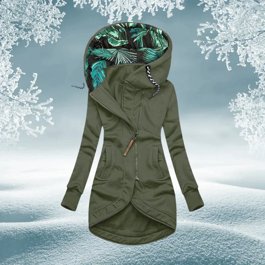 Doudoune Femme Hiver Élégante avec Capuche et Manches Longues - LuxeStyle