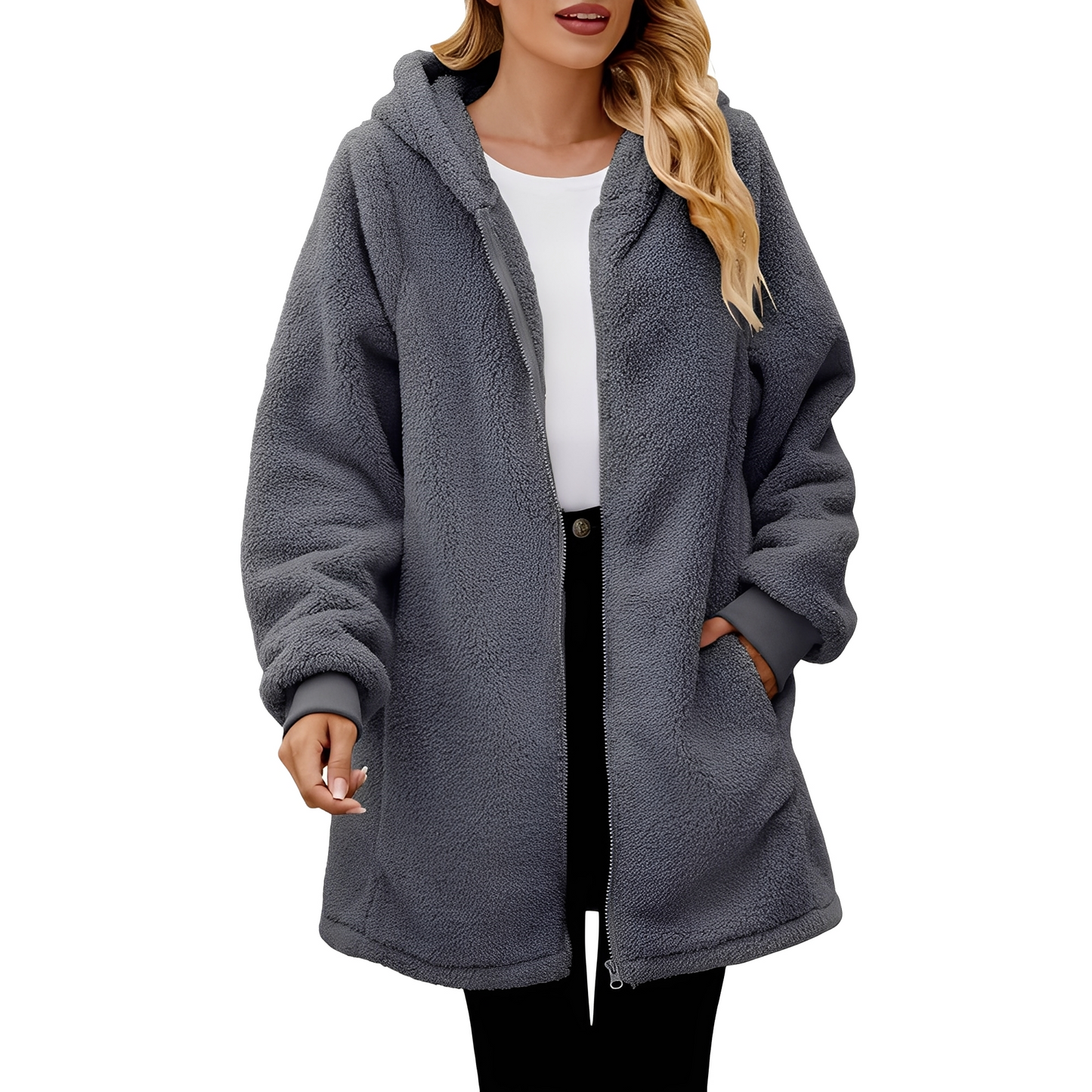 Veste Parka Féminine avec Capuche pour Sport Outdoor
