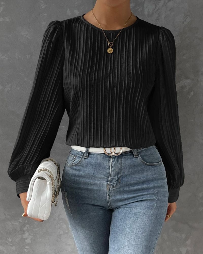 Chemise Élégante à Manches Bouffantes