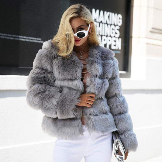 Veste Fourrure Femme Élégante Hiver - luxestyle