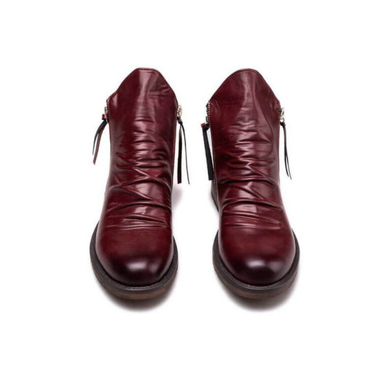 Bottes Casual à Fermeture Éclair et Semelle Confortable - LuxeStyle