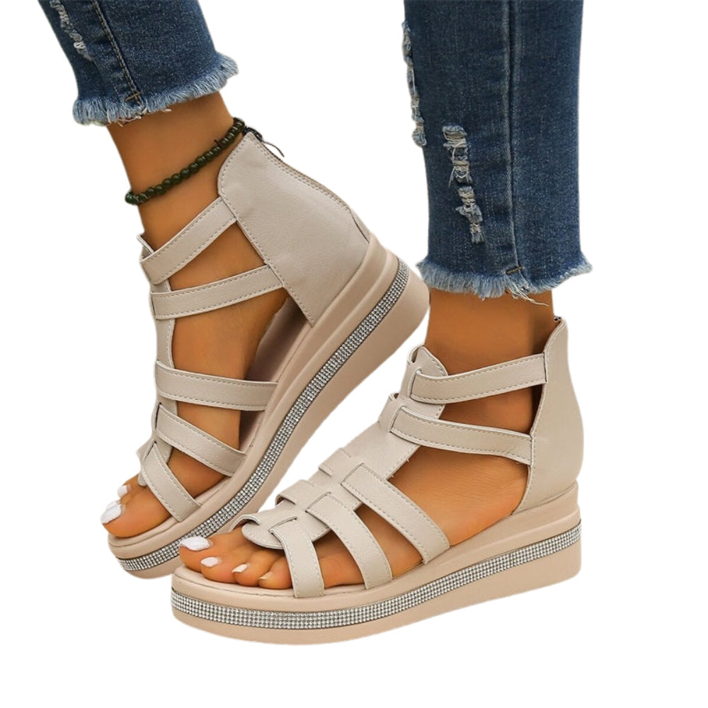 Sandales Platesforme Bout Ouvert Élégantes - LuxeStyle