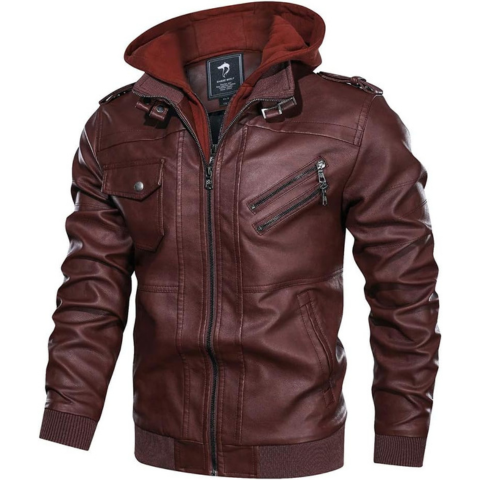 Veste Moto Hiver Homme à Capuche