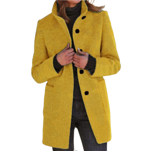 Manteau hivernal douillet à boutons pour femme - LuxeStyle