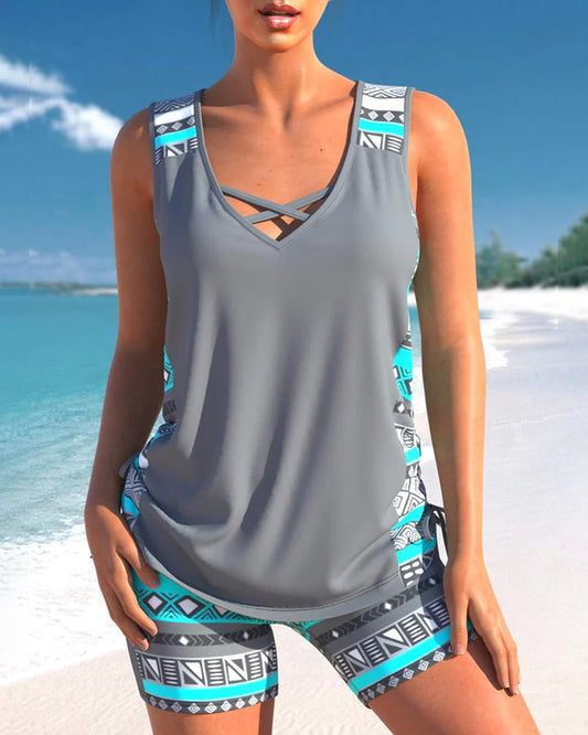 Maillot de Bain Femme Géométrique Confortable & Élégant - LuxeStyle