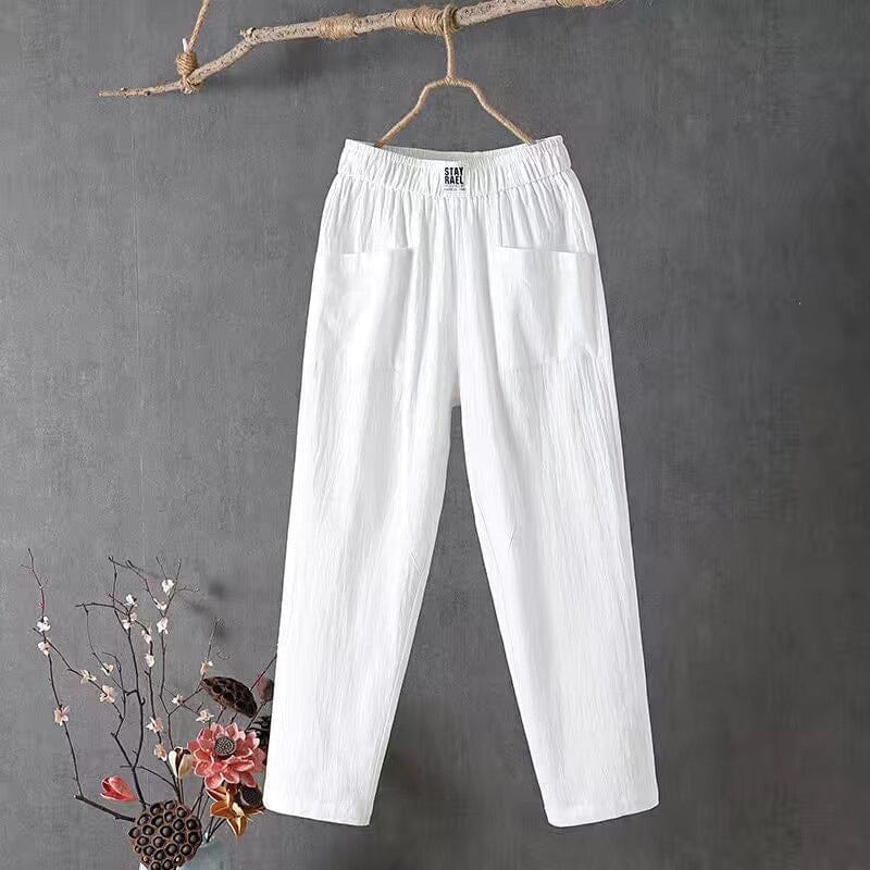 Pantalon Femme Confortable à Taille Élastique pour Détente - LuxeStyle