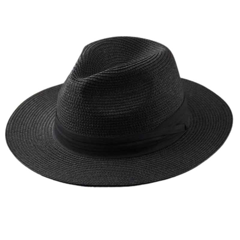 Chapeau de Paille Élégant avec Ruban Coloré