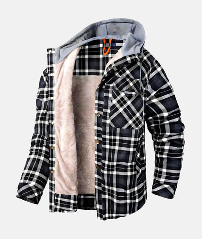 Blouson Homme Hivernal avec Capuche et Doublure Chaude - LuxeStyle