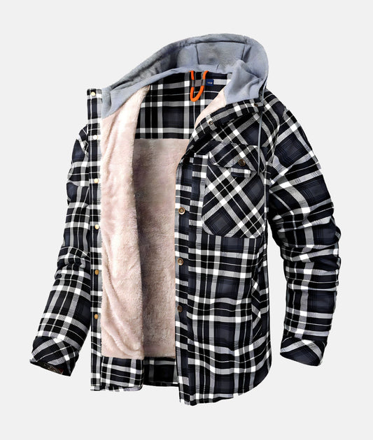 Blouson Homme Hivernal avec Capuche et Doublure Chaude - LuxeStyle