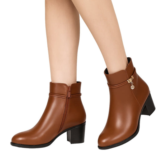 Bottines Femmes à Bout Pointu Éclair Latéral - LuxeStyle