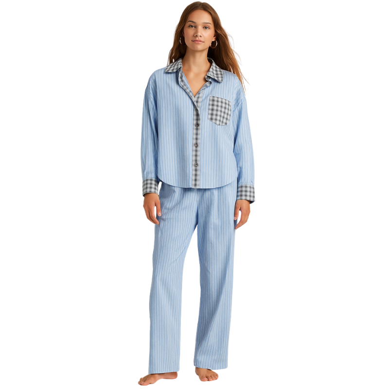 Sophia – Tenue Décontractée Chemise & Pantalon Confort - LuxeStyle