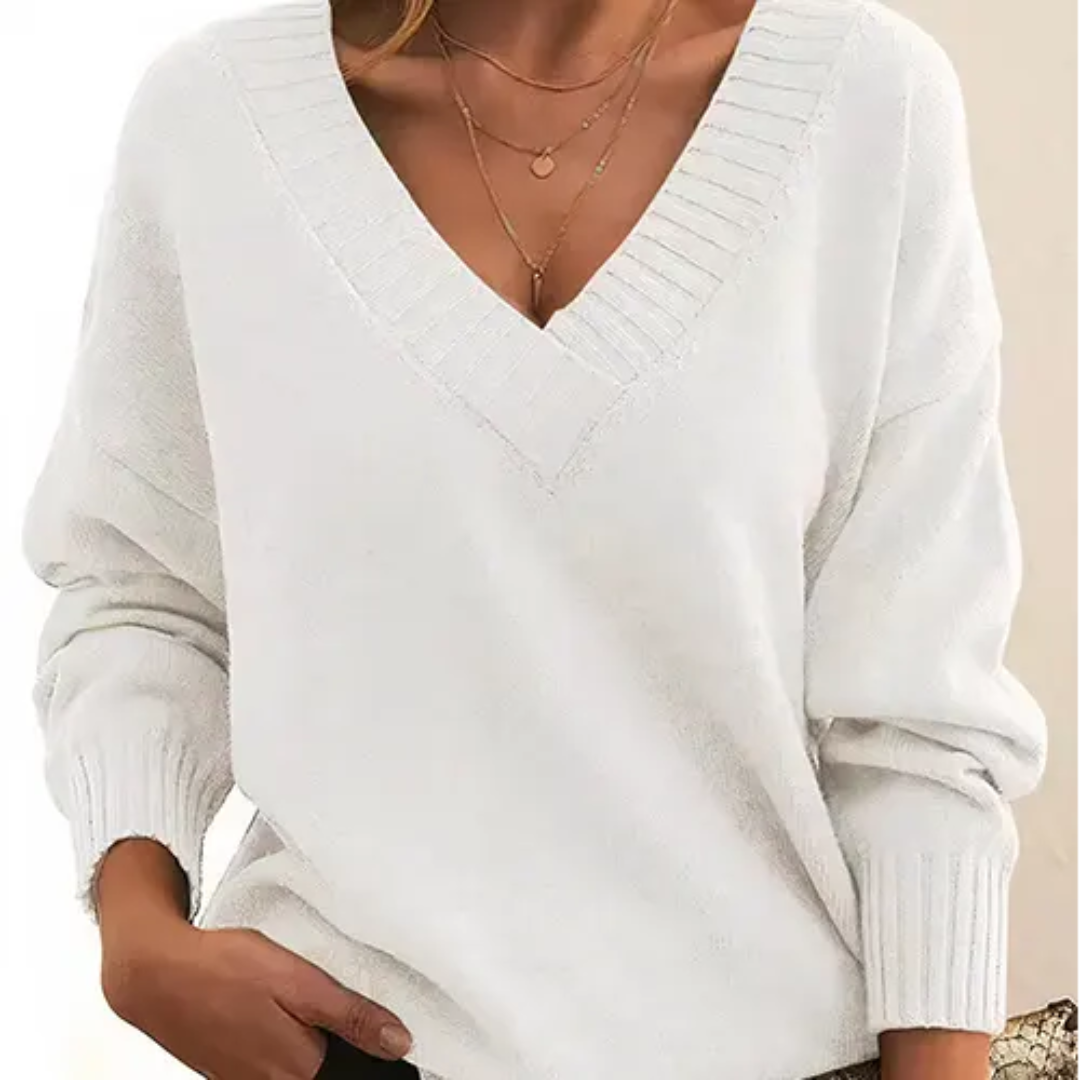 Pull Femme Hiver Col V Décontracté - luxestyle
