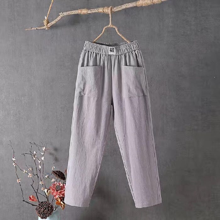 Pantalon Femme Confortable à Taille Élastique pour Détente