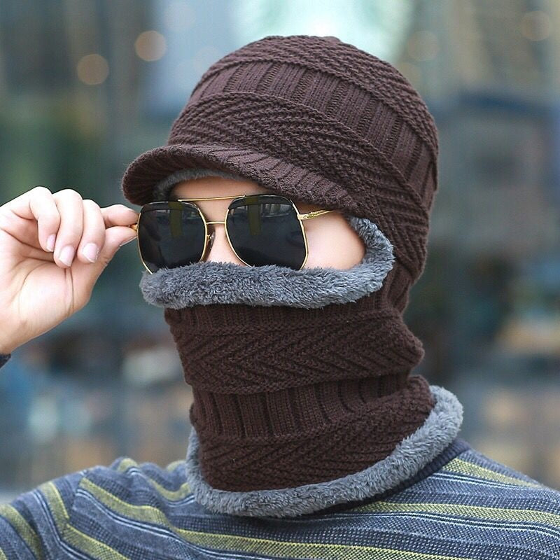 Bonnet Hivernal Douillet avec Visière pour Adulte