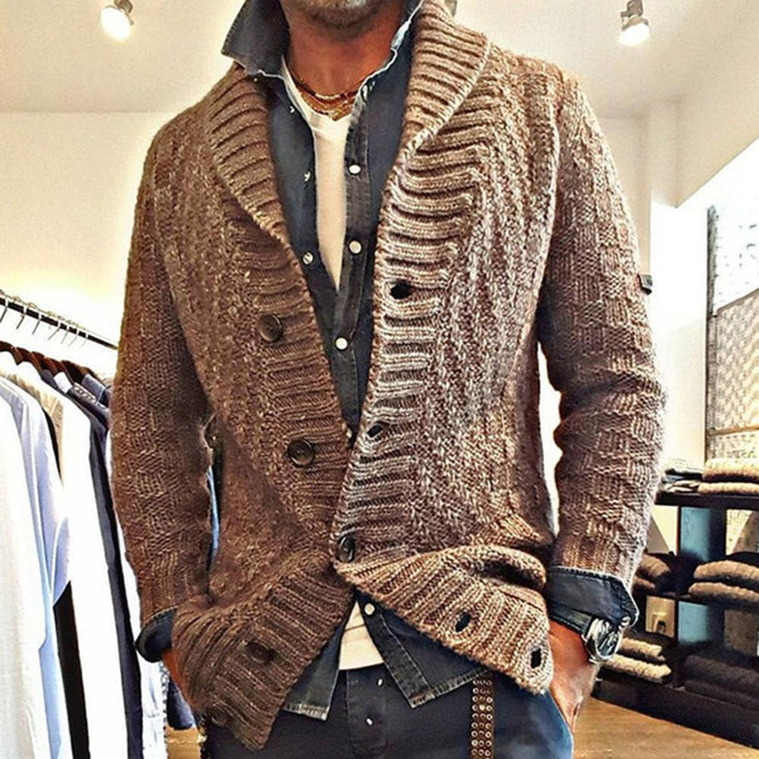 Cardigan Homme Hiver Élégant Zippé - LuxeStyle