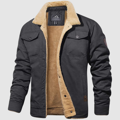 Veste Homme Hivernale Fourrée Noire Élégante - LuxeStyle