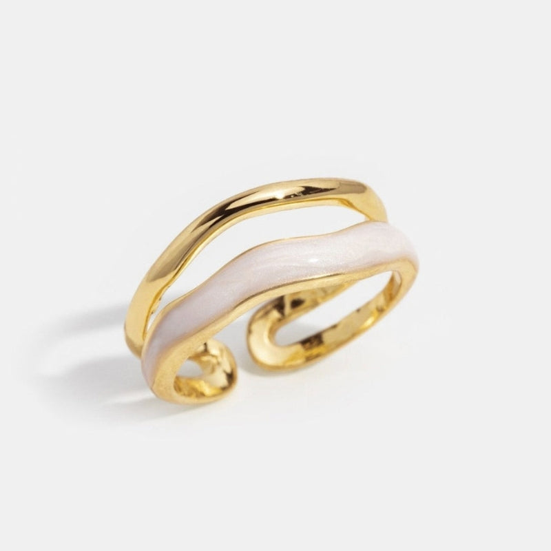Bague Moderne Ondée Sculptée - LuxeStyle