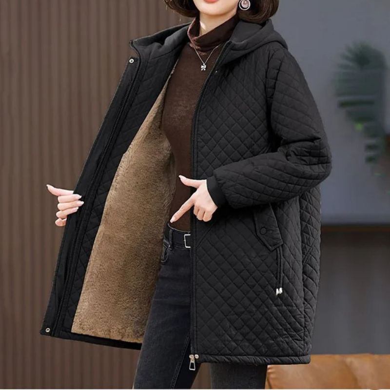 Veste Hivernale Doublée Zippée Féminine Pour Automne - LuxeStyle