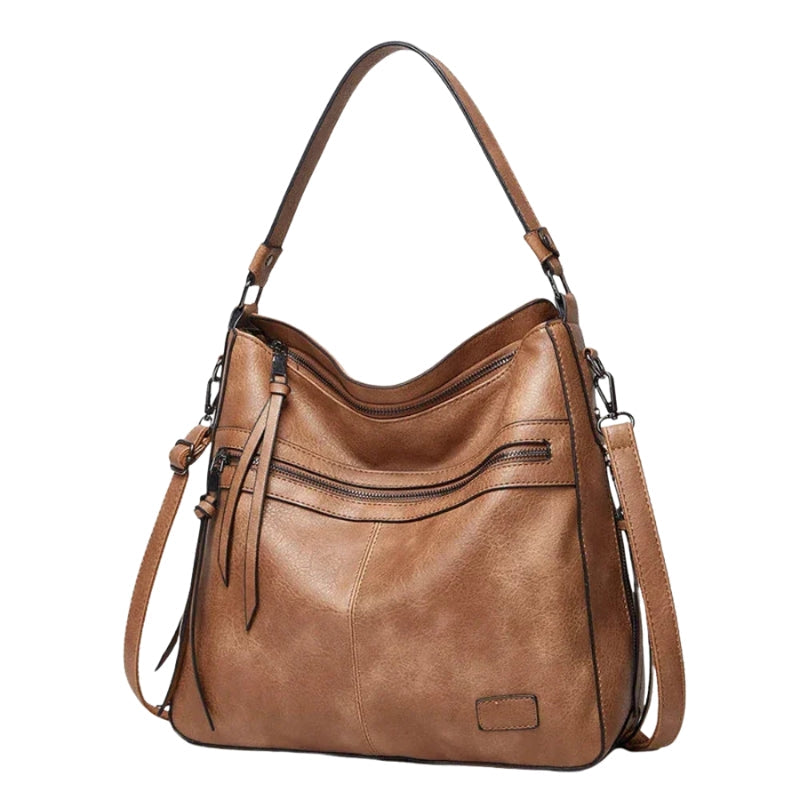 Sac à Main Chic avec Bretelle Ajoutable et Poches Zippées Pratiques