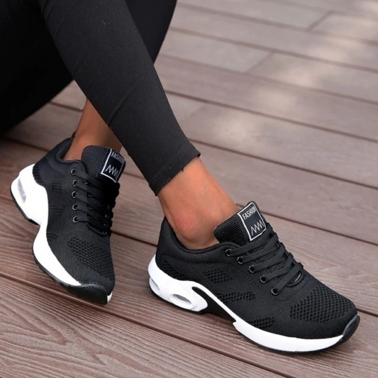 Baskets Féminines Noires Respirantes - LuxeStyle