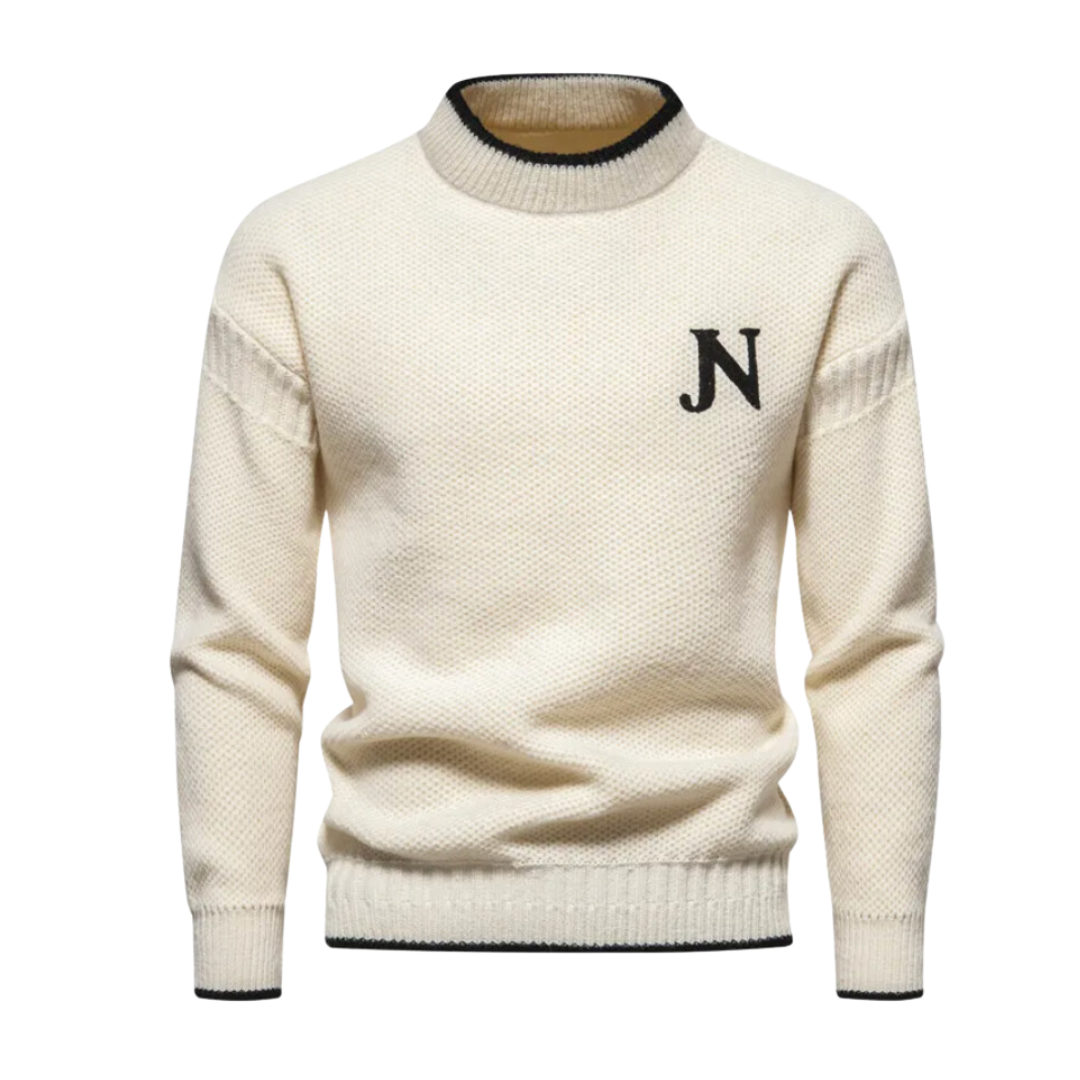 Arthur – Pull en Maille Classique Col Rond Chic À Manches Longues