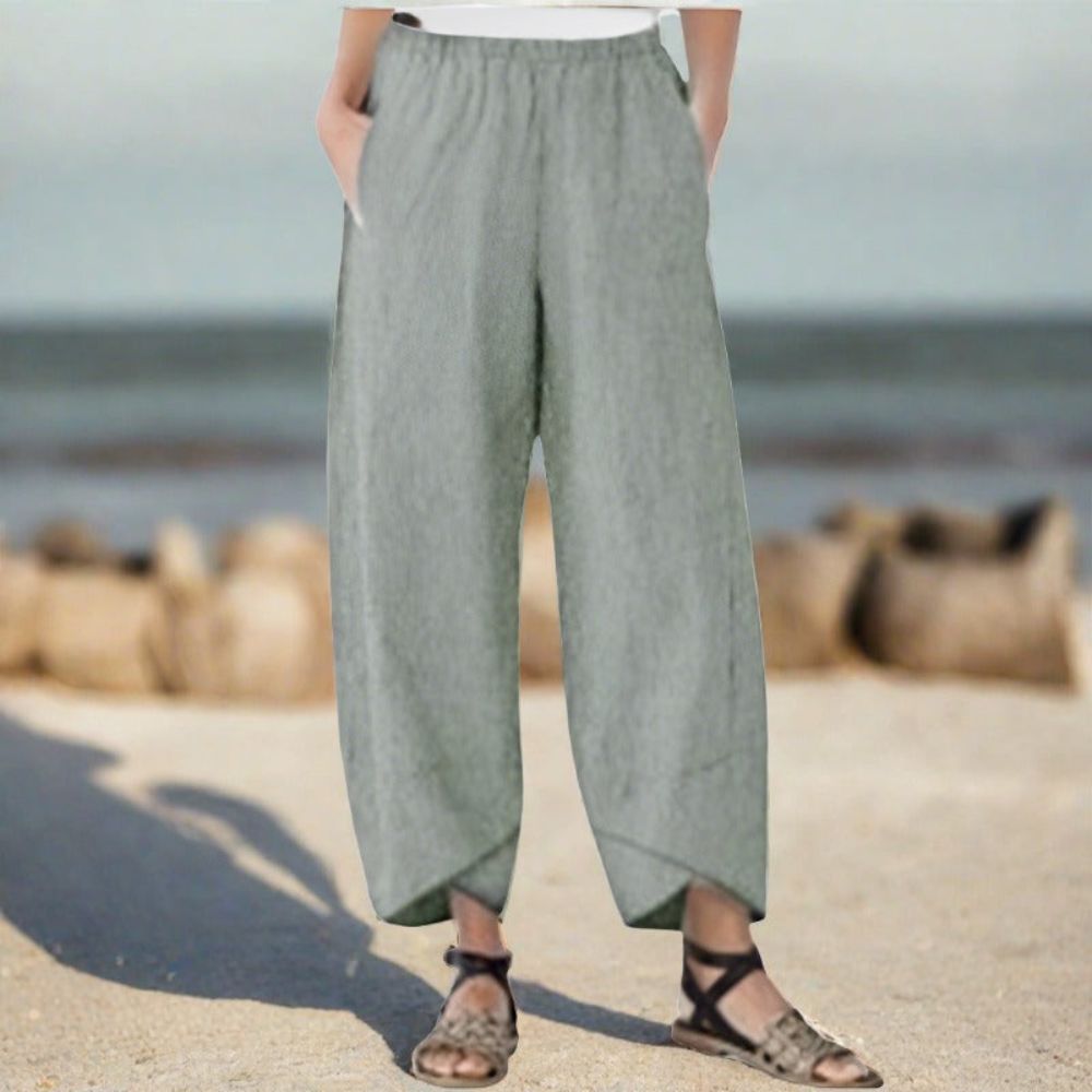 Pantalon Femme Chic avec Poches et Coupe Détendue