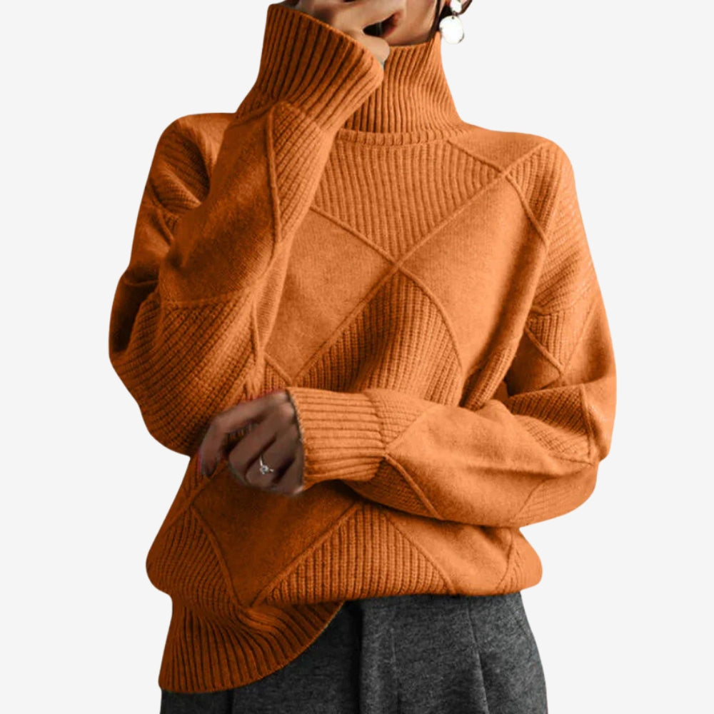 Pull Femme Confortable Col Roulé - LuxeStyle