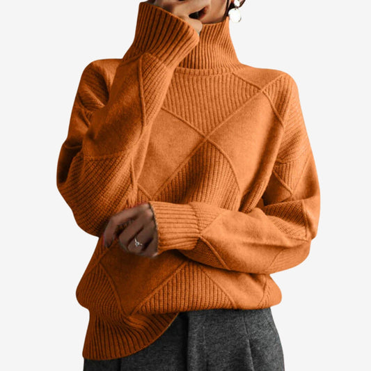 Pull Femme Confortable Col Roulé - LuxeStyle