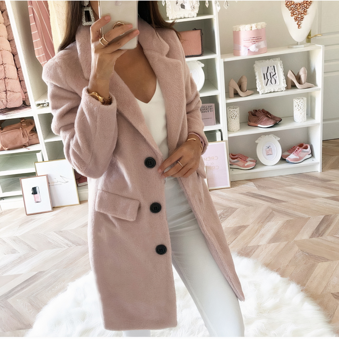 Manteau Femme Élégant Long Noir - luxestyle