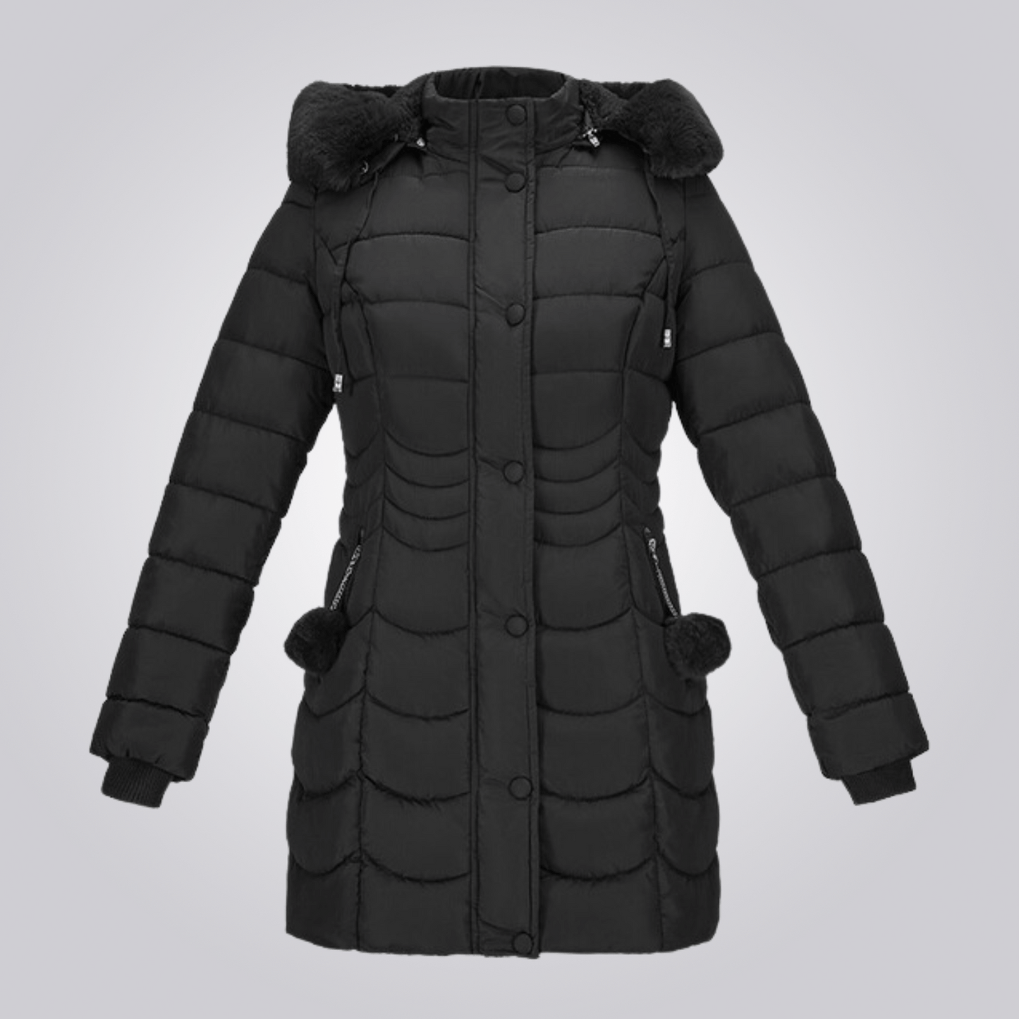 Manteau Hiver Femme avec Capuche Détachable