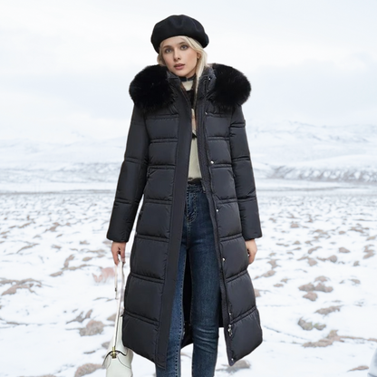 Manteau Femme Élégant Hiver Long Manches Longues