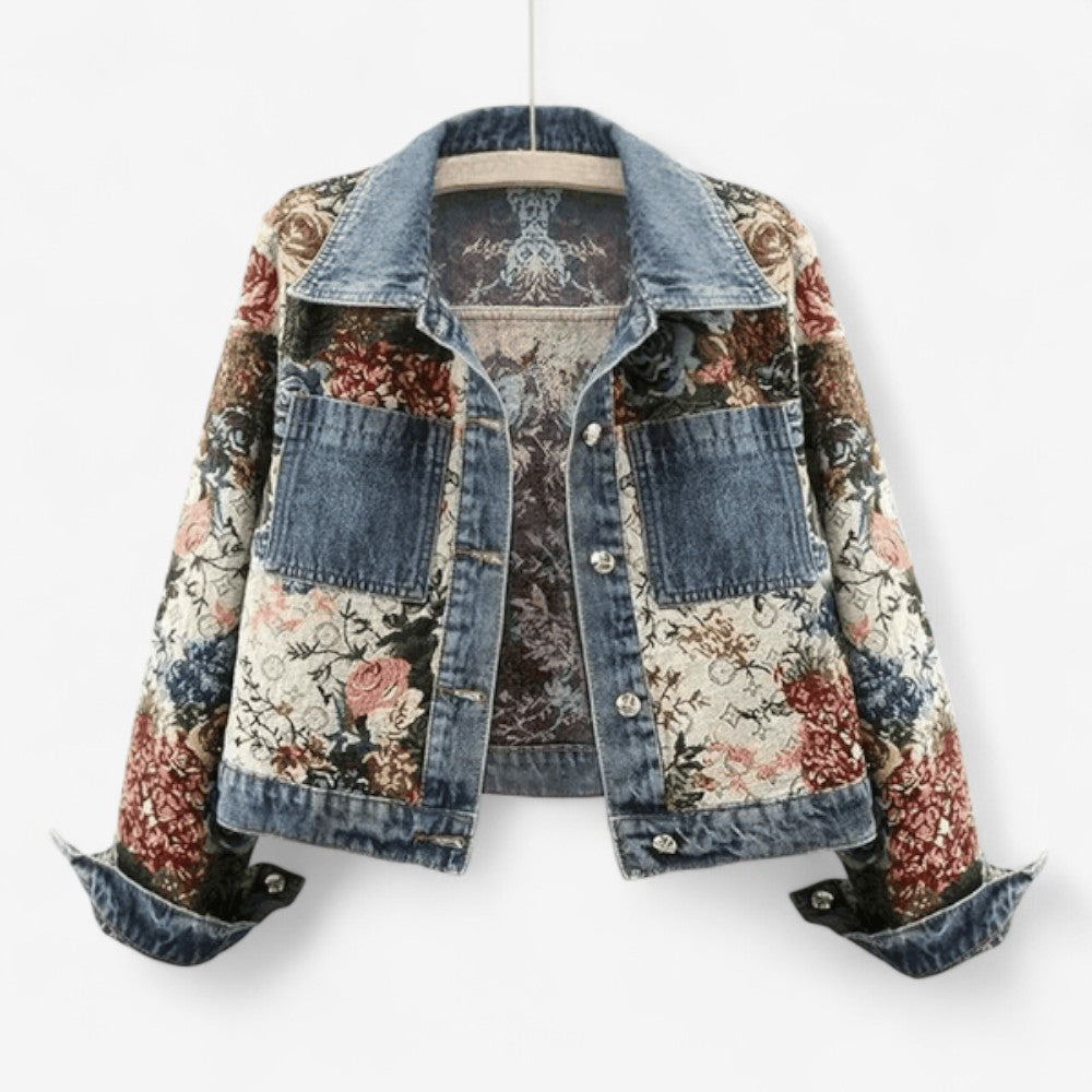 Veste Floral Élégante à Manches Longues