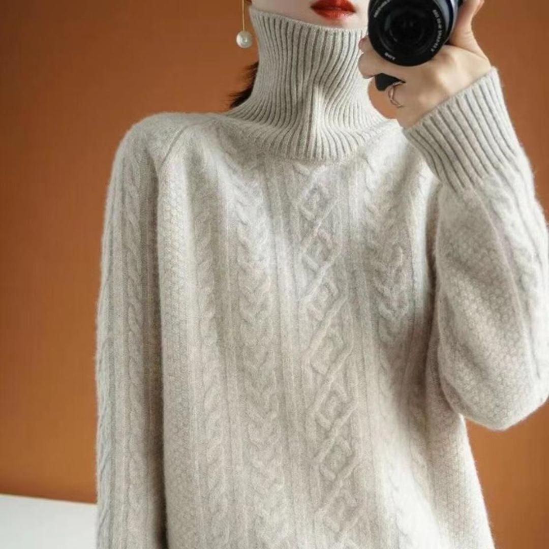 Pull Femme Douillet en Laine Mélangée - LuxeStyle