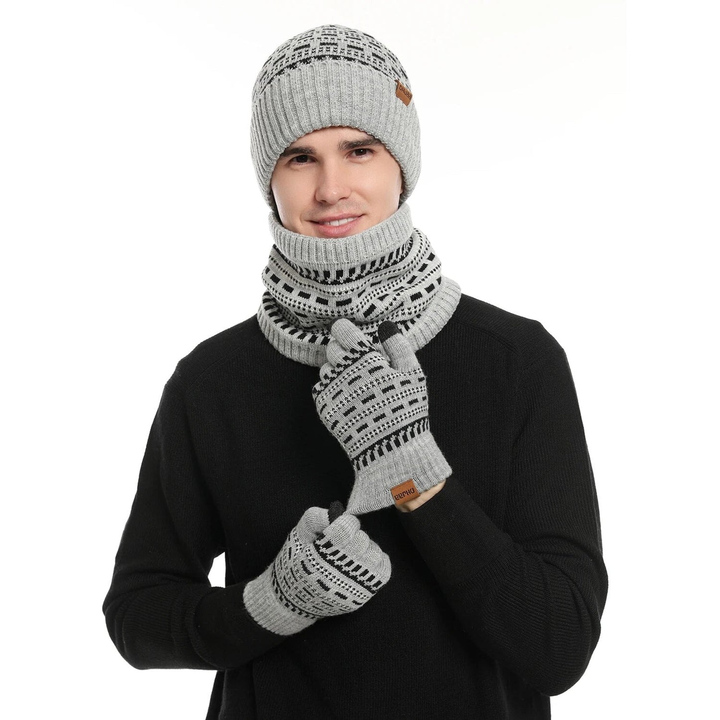 Tenue Hiver Complète avec Chapka, Foulard et Mitaines pour Adultes - LuxeStyle
