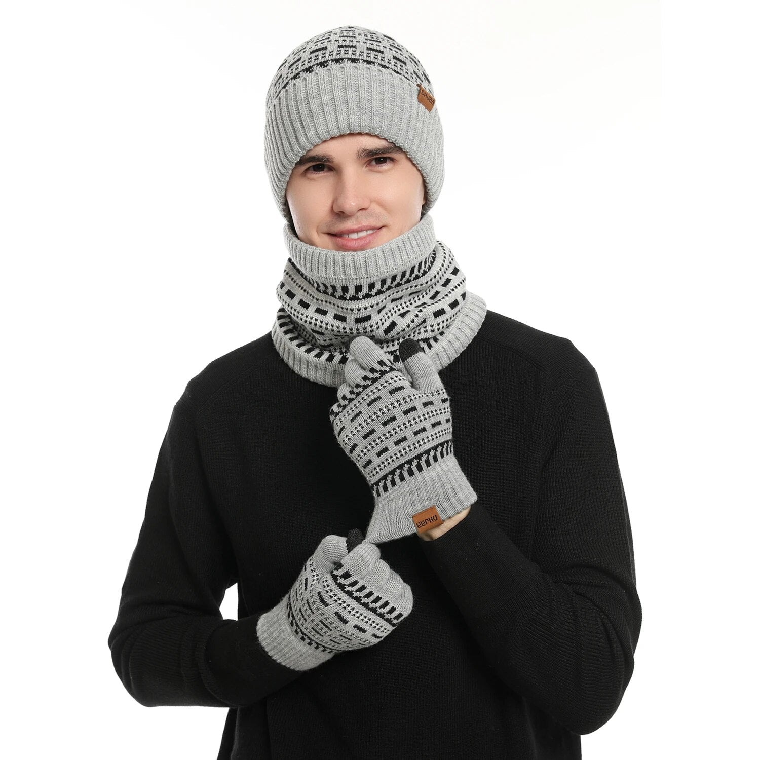 Tenue Hiver Complète avec Chapka, Foulard et Mitaines pour Adultes - LuxeStyle