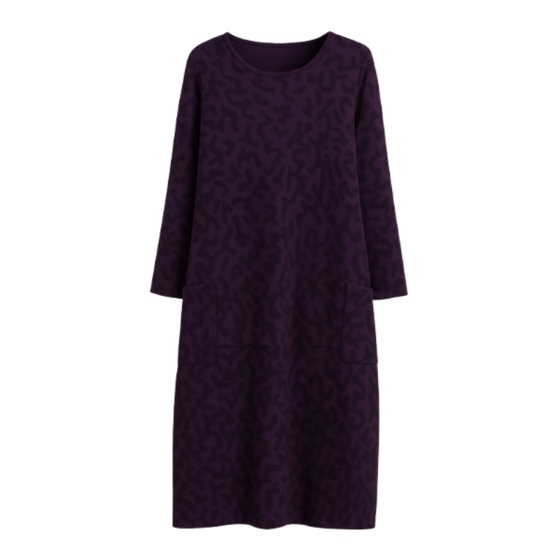 Robe Femme Élégante à Manches Longues avec Poches