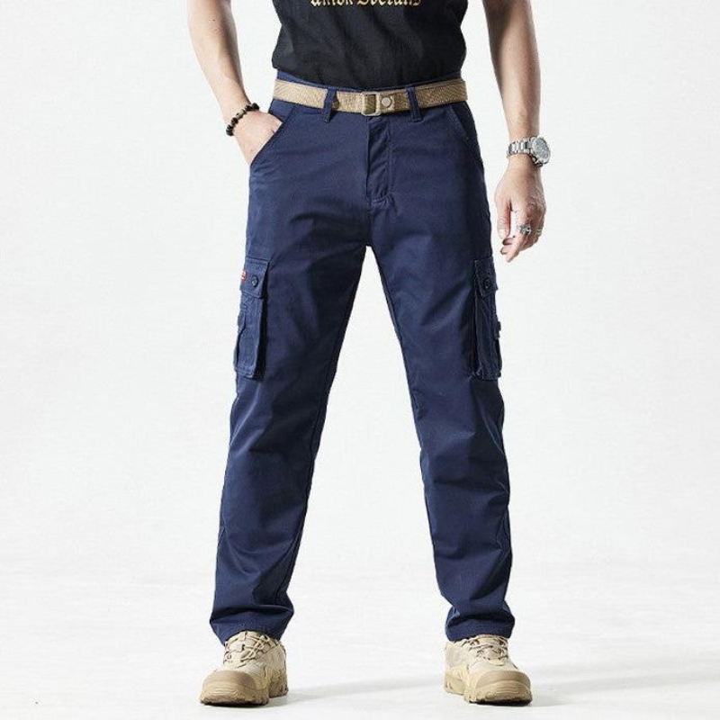 Pantalon Cargo Homme Noir Matelassé - luxestyle