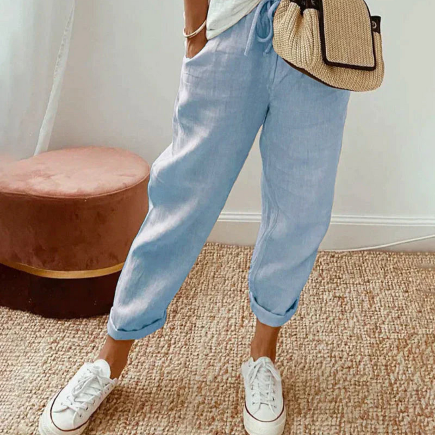 Pantalon Femme Élégant Taille Slim - luxestyle