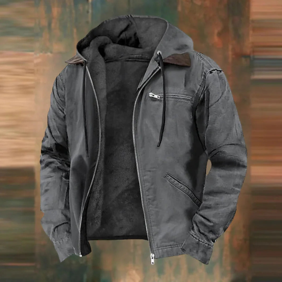 Veste en coton brun casual pour homme
