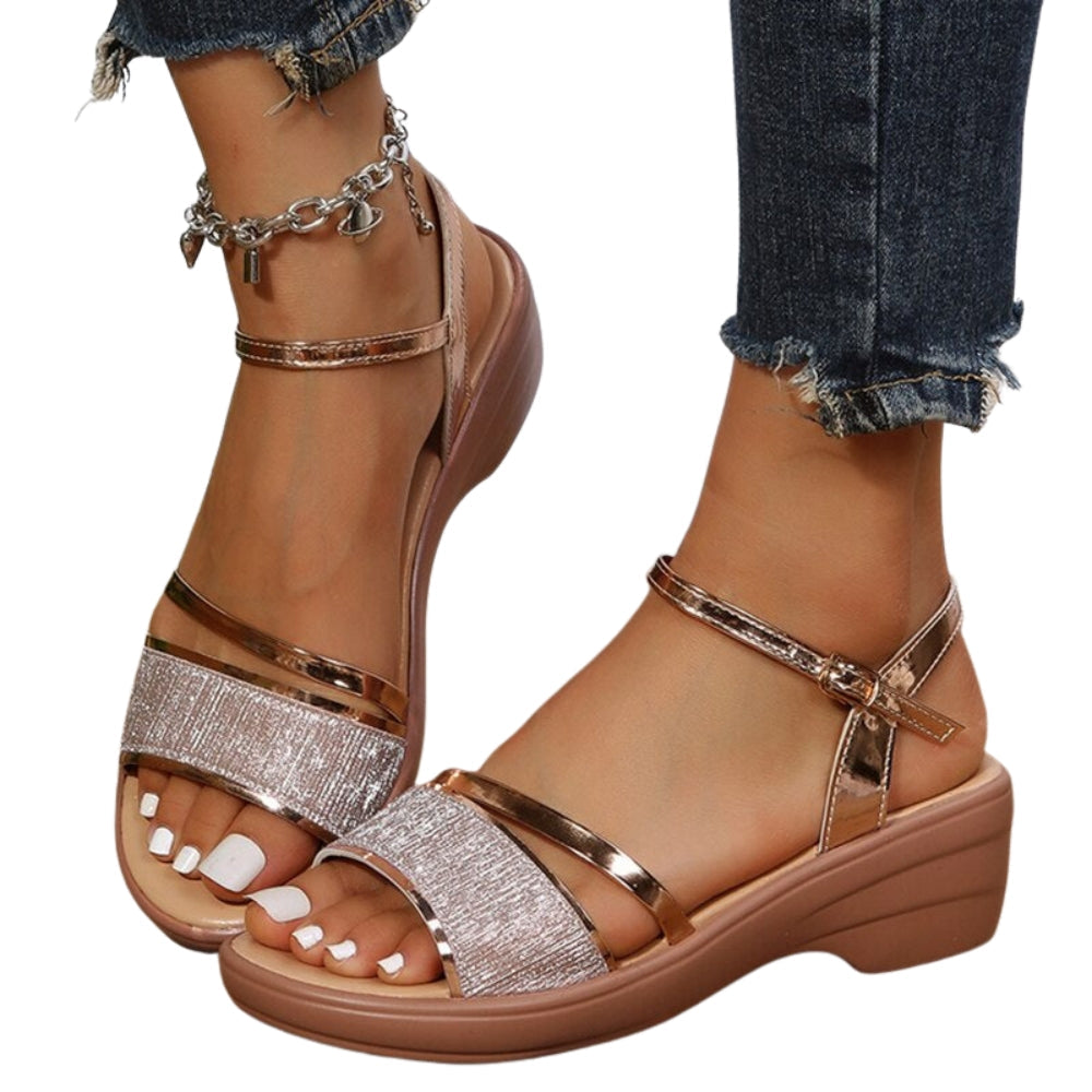 Sandales Femmes à Talon avec Fermeture Éclair et Bout Découvert - LuxeStyle